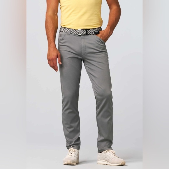 MEYER Men's gray CHICAGO Modern Fit trousers size 34 - Picture 1 of 16